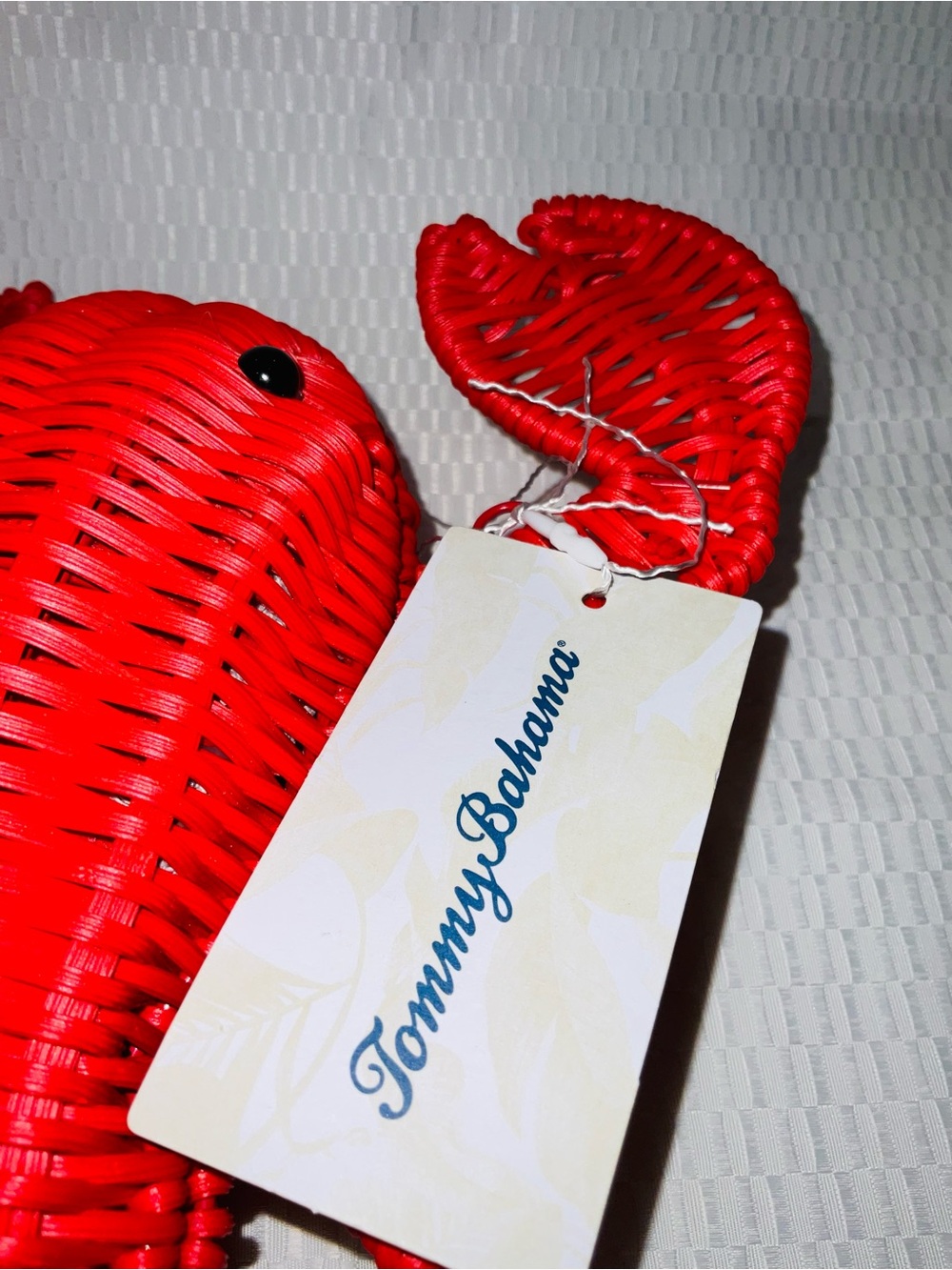Tommy Bahama Red Woven Lobster Crossbody Bag - Picture 6 of 15